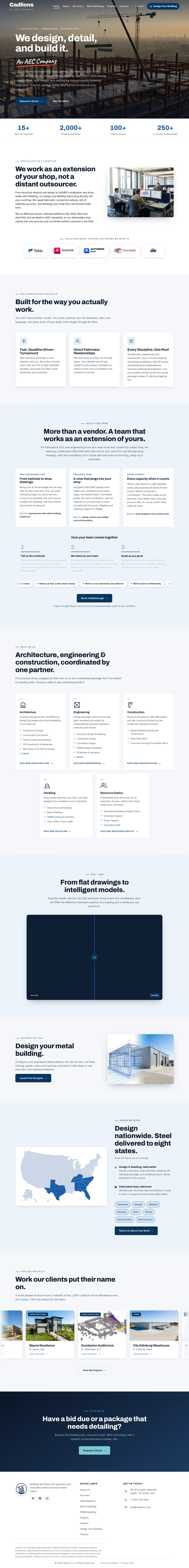The full Cadlions Engineering homepage