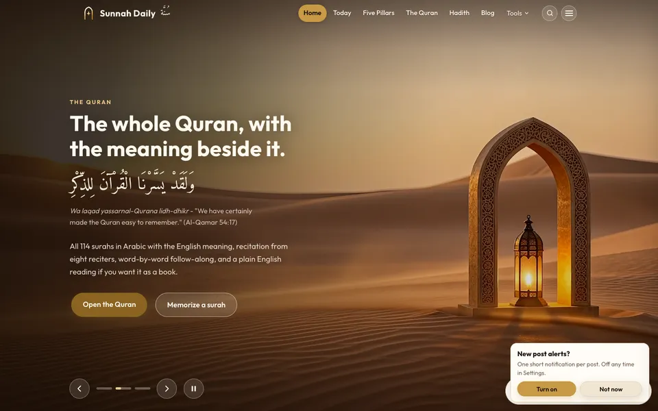 Sunnah Daily website